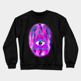 Evil Eye in Pyramid Crewneck Sweatshirt